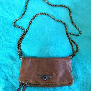Zadig et Voltaire brown leather crossbody bag